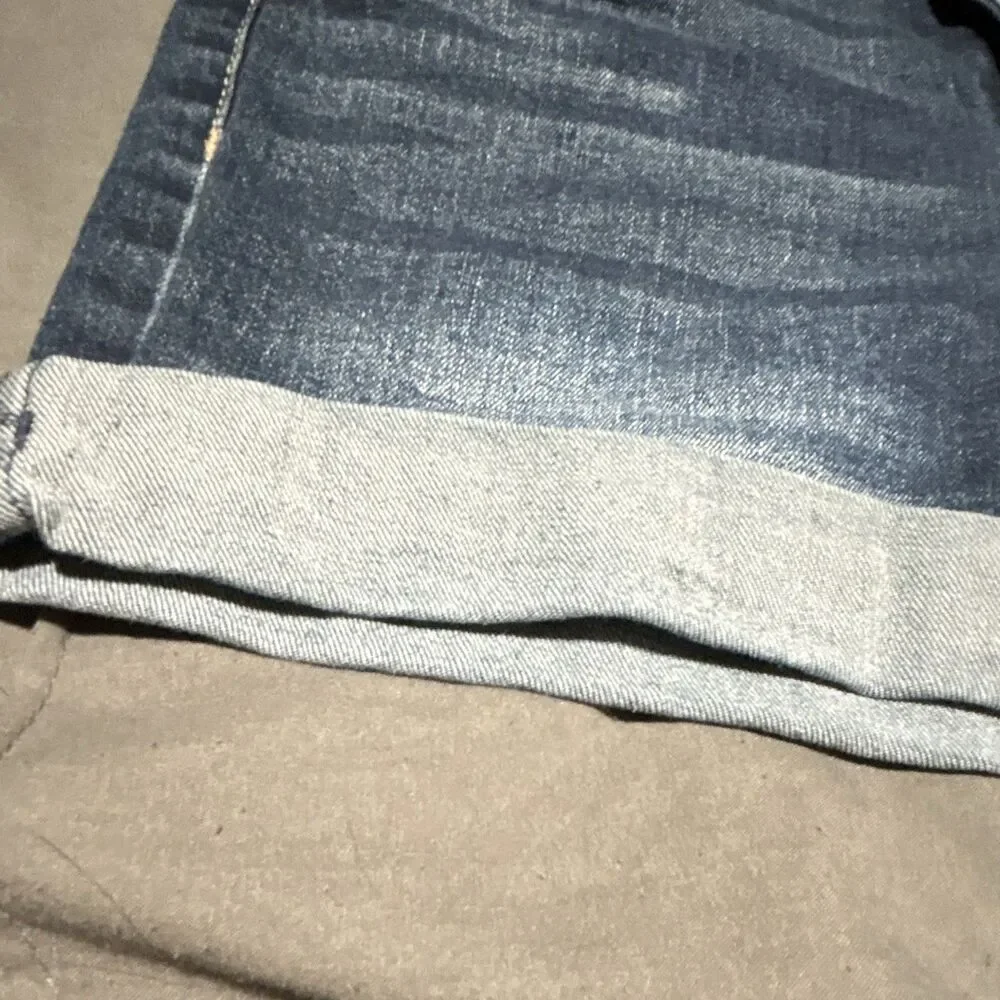 SO Girls, Medium Wash Denim, Bermuda Shorts Cuffed, 5-Pocket: Size 14